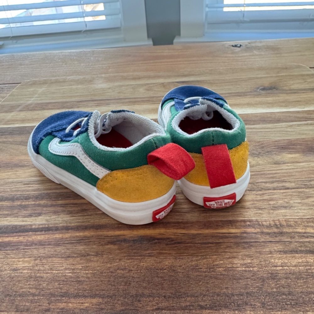 Vans Kids Multi-Color Low Top Sneakers - Green Blue Yellow Red